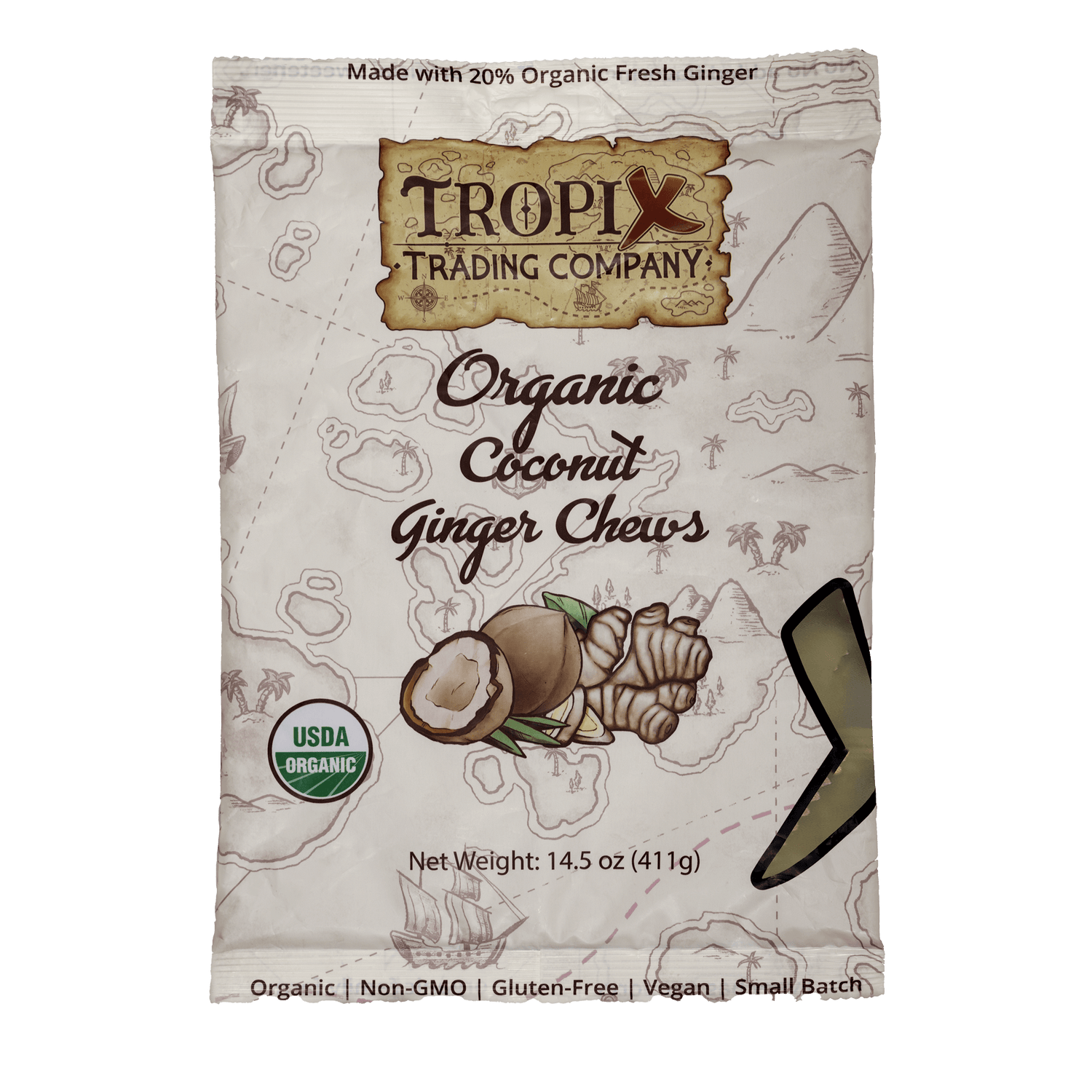 Organic Coconut Ginger Chews